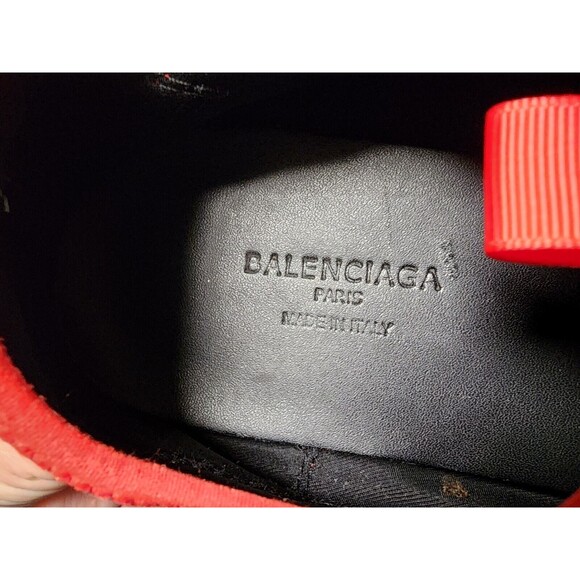 Balenciaga Satin Calfskin Womens Race Runner Sneakers EU 41 Rouge Groseille - Picture 10 of 11